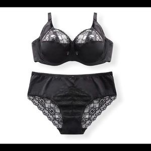 Plus size underwear and bra set 34D underwear L